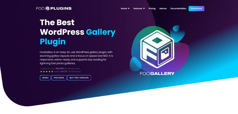 captura de tela da página inicial do plugin foogallery wordpress