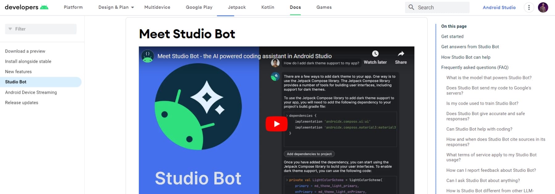 Android Studio Bot - Beranda Mei 2023