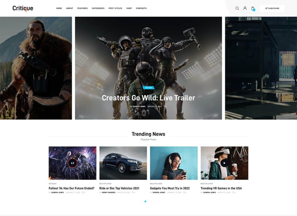 Kritik | Majalah, Koran & Tinjau Tema WordPress