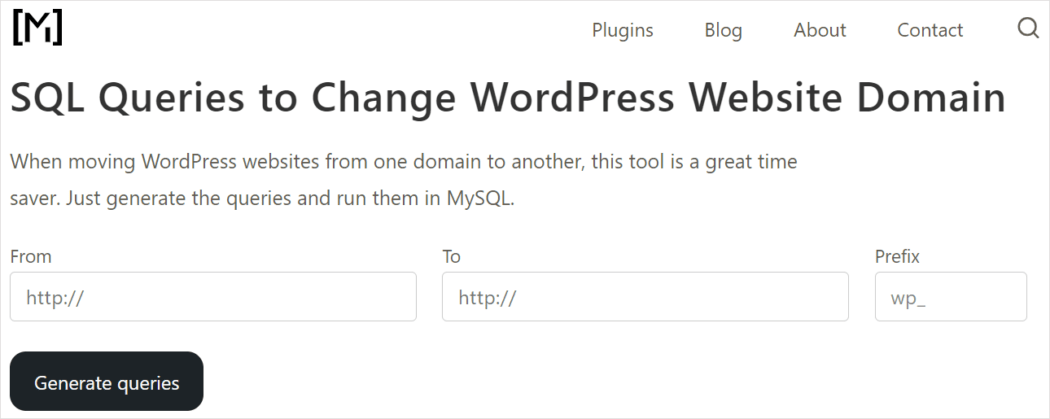Kueri SQL untuk Mengubah Domain Situs Web WordPress