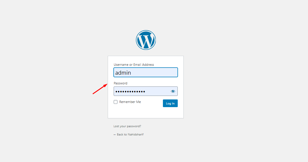 На этом изображении показана часть настройки установки WordPress.