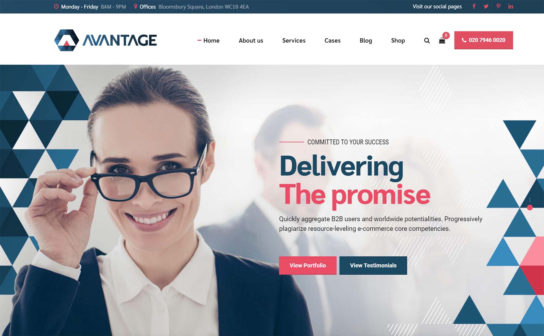 Преимущество Bold Themes Consulting Тема WordPress