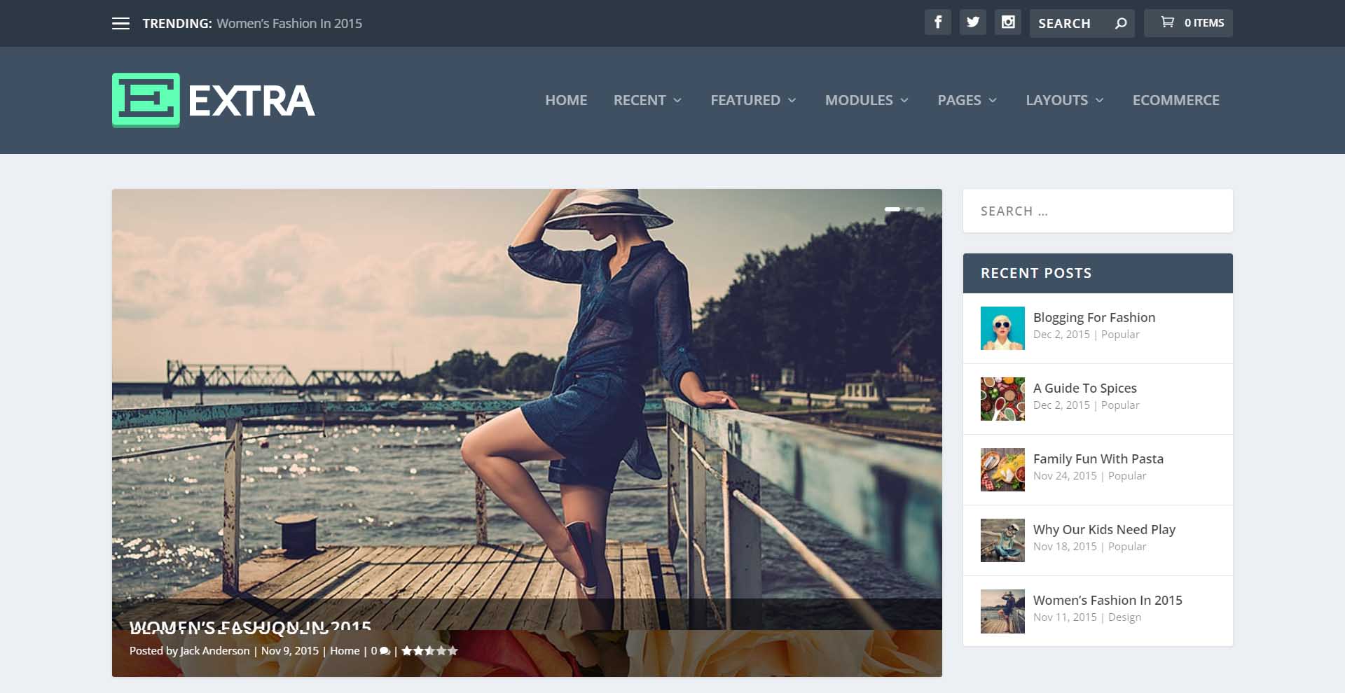Extra, лучшая тема WordPress для онлайн-публикации