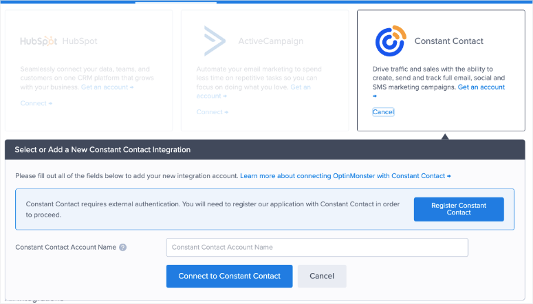 connetti optinmonster a un contatto costante - IsItWP - Rilevatore di temi WordPress gratuito connect optinmonster to constant contact