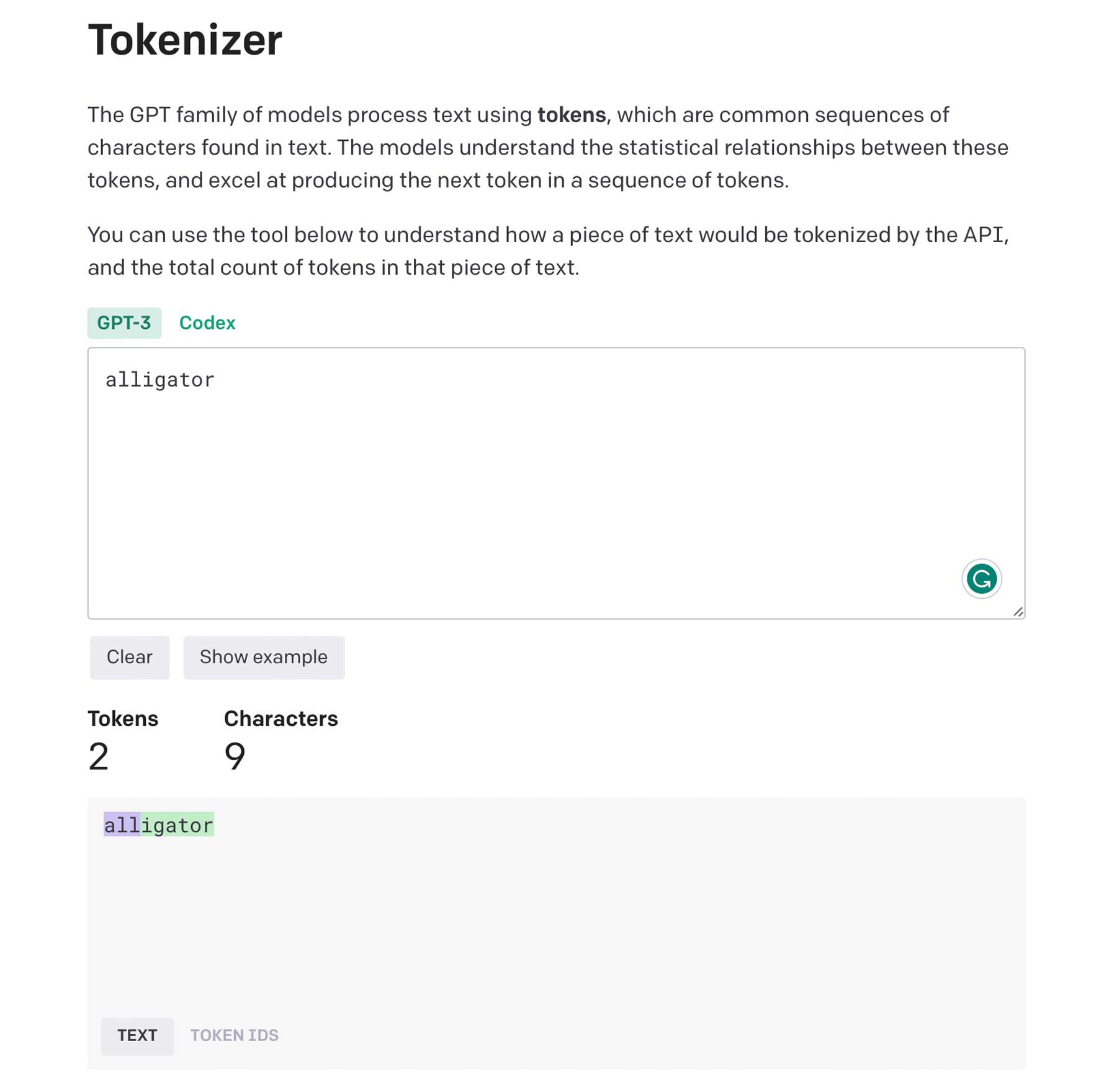 Tokenizator ChatGPT