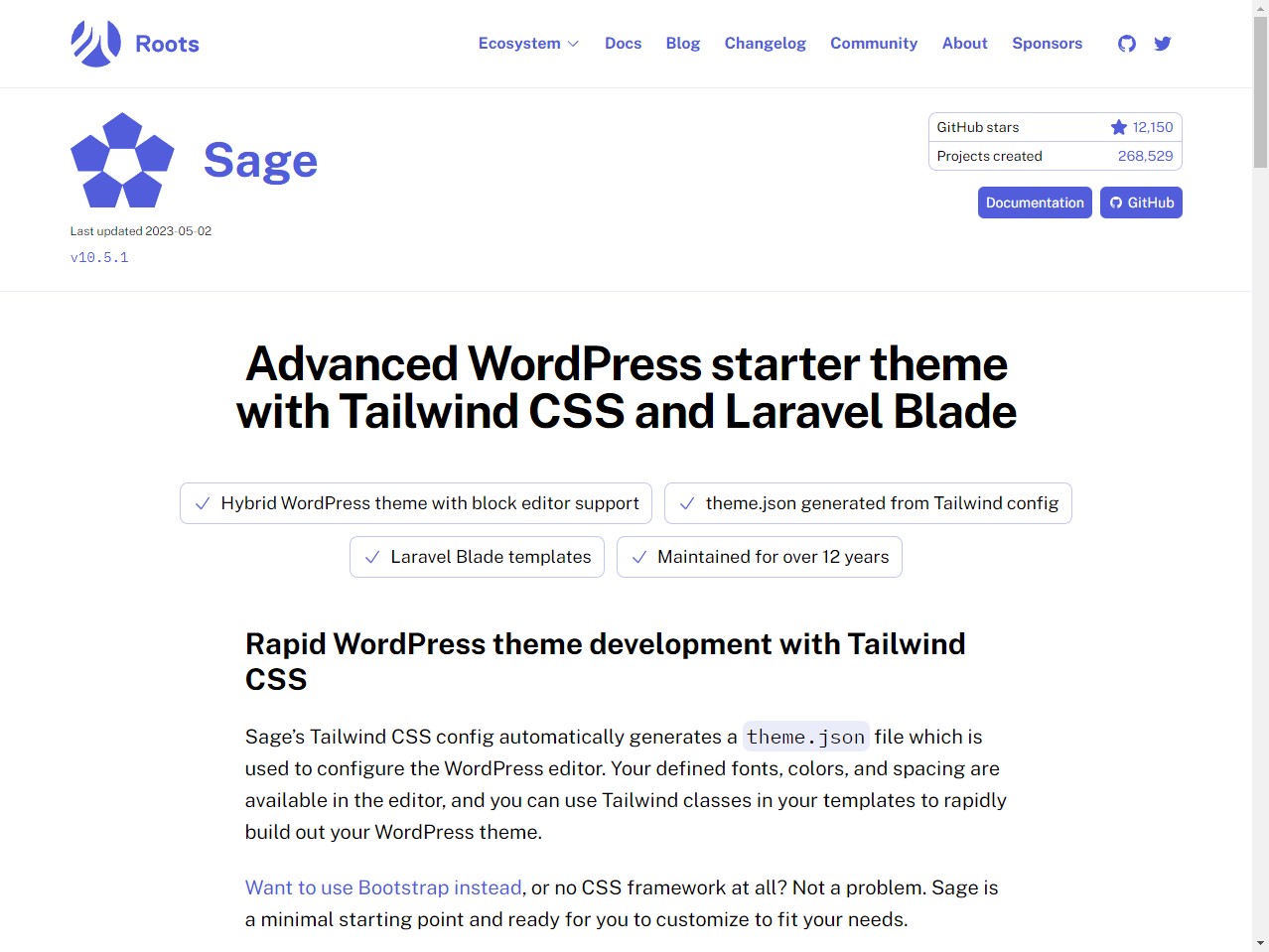 ธีม WordPress ของ Sage