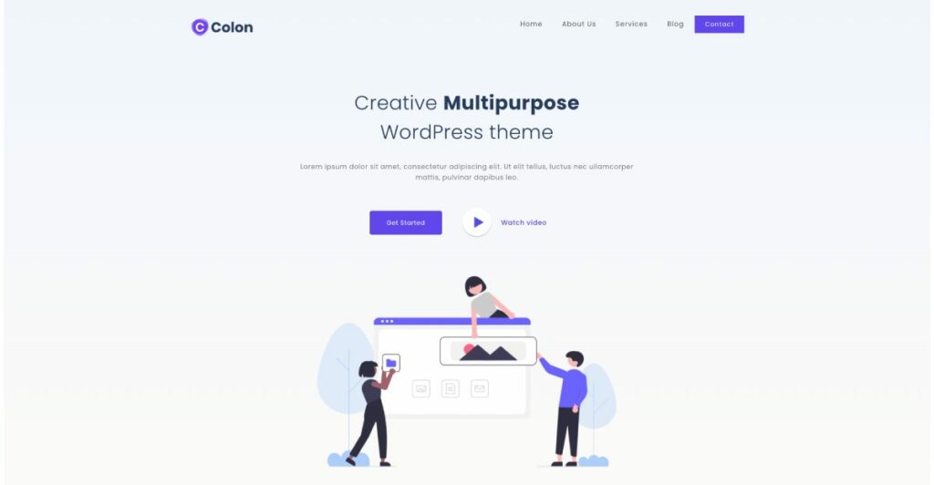 Immagine di anteprima dei due punti Colon Elementor Landing Page template