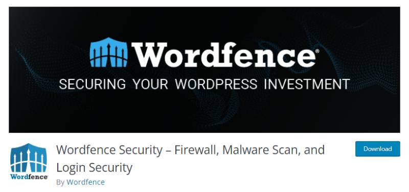captură de ecran a paginii de descărcare wordfence