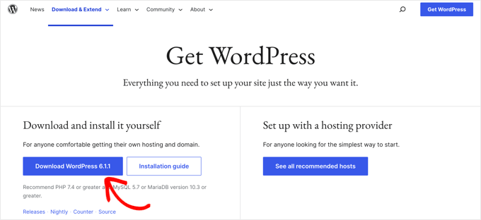 ワードプレスをダウンロード Download WordPress