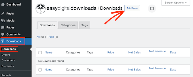 Menambahkan unduhan digital baru menggunakan WordPress Adding a new digital download using WordPress