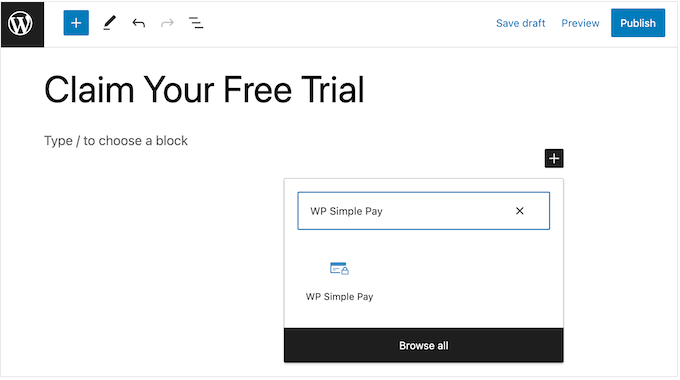 Menambahkan blok menggunakan editor halaman atau posting Adding a block using the page or post editor