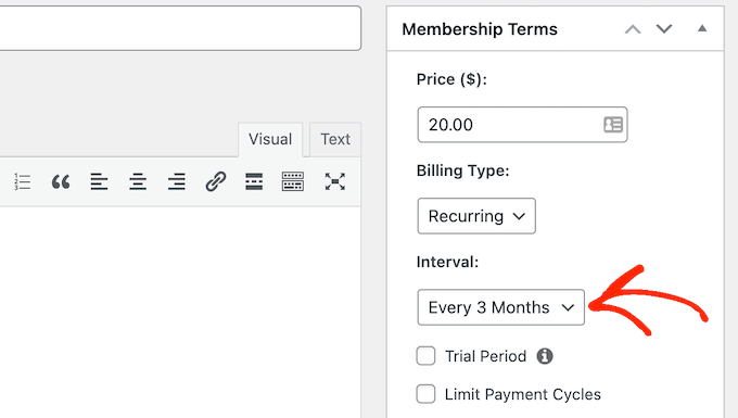 memberpress-billing-interval How to set a billing interval for a membership subscription