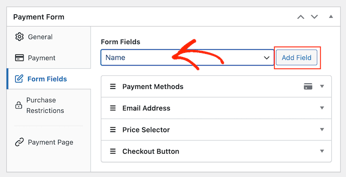 Menambahkan bidang WP Simple Pay ke formulir berlangganan Adding WP Simple Pay fields to a subscription form