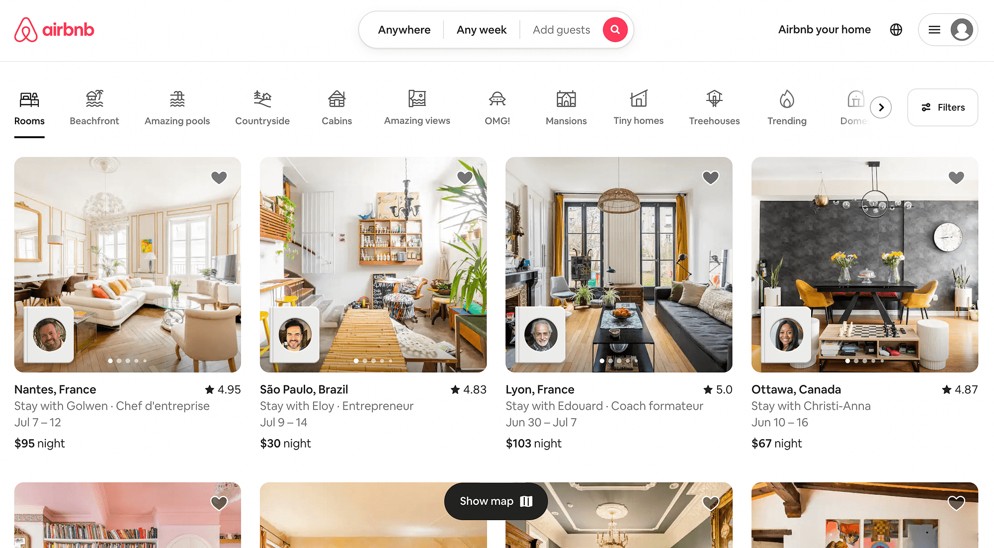 Site-ul airbnb.