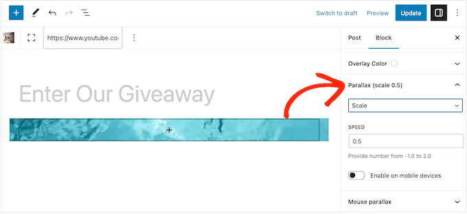 为 WordPress 网站添加视差效果 Adding parallax effects to a WordPress website