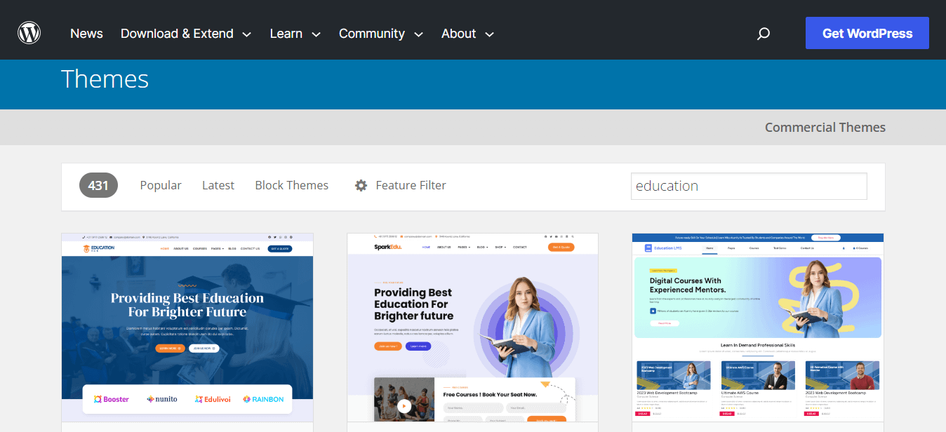 教師最佳網站建設者:教育網站的 WordPress 主題。