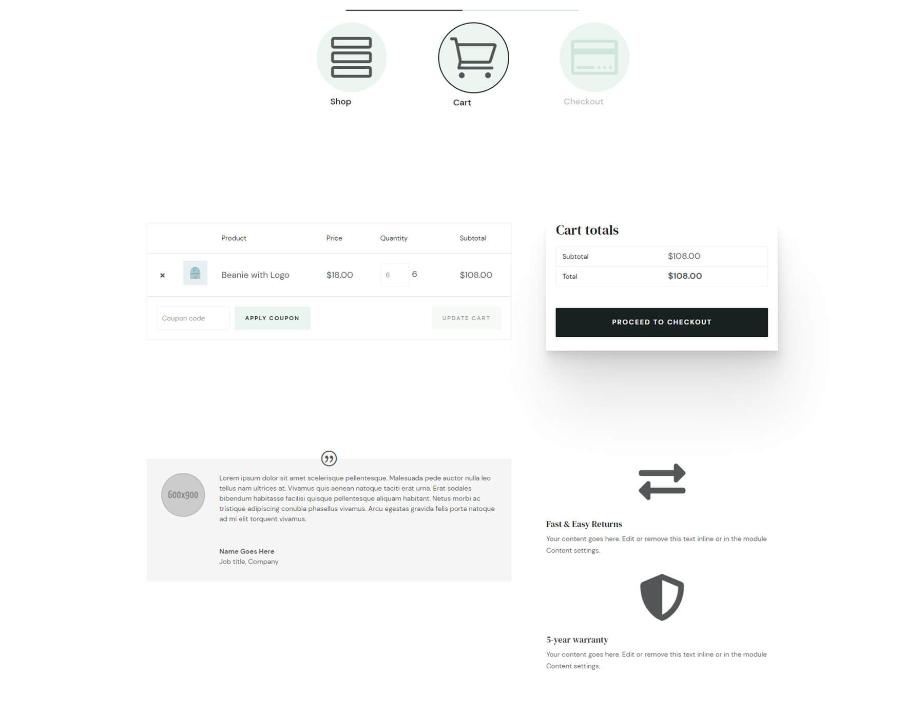 Milly Child Theme WooCommerce-Seiten und -Layouts