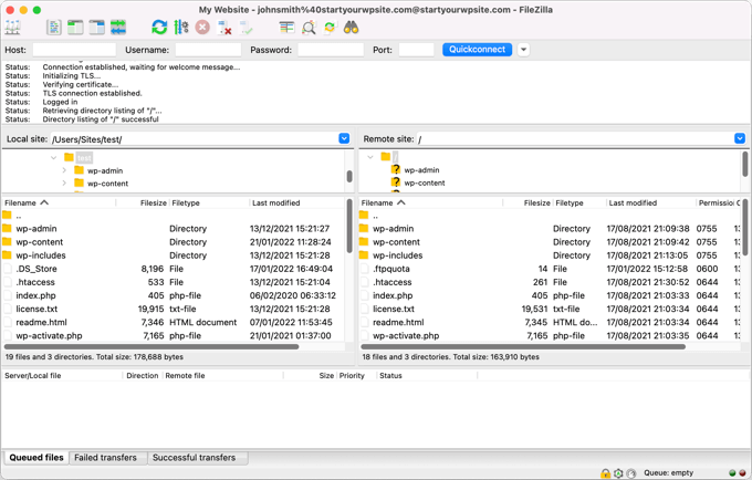 ftpfilezilla View the root directory in FTP