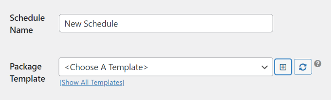 スケジュールとテンプレートの名前を追加します Add a name for schedule and template