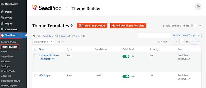 Șabloane personalizate de teme WordPress Custom WordPress theme templates