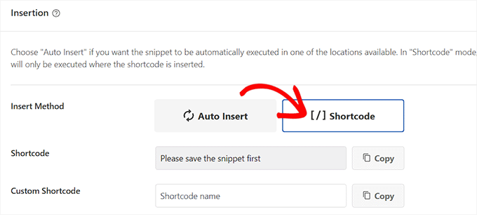 Gunakan metode kode pendek Use the shortcode method