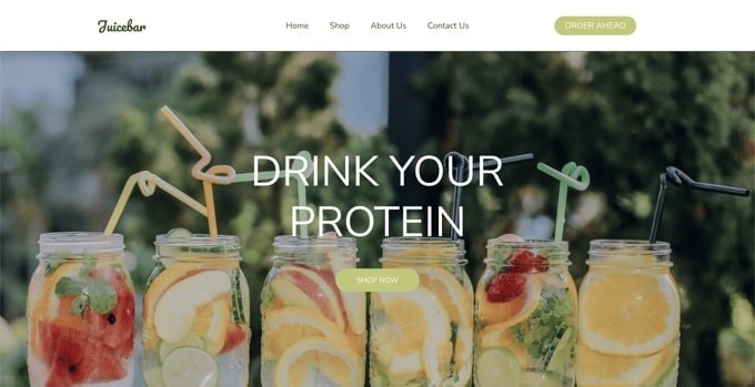 SeedProd용 Juice Bar 테마 키트 Juice Bar Theme Kit for SeedProd