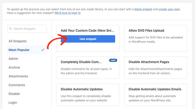 Dodanie niestandardowego fragmentu kodu do WordPress za pomocą WPCode Adding a custom code snippet to WordPress using WPCode
