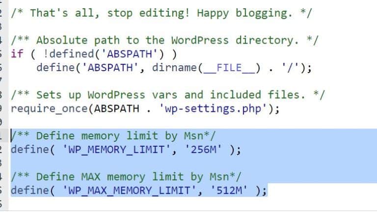 WordPress Bellek Sınırını Artırın
