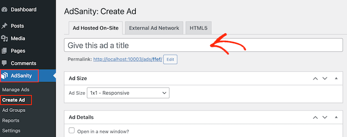 WordPress 웹사이트용 광고 만들기 Creating an ad for a WordPress website