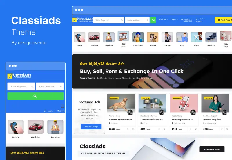 Classiads Teması - Sınıflandırılmış Reklamlar WordPress Teması