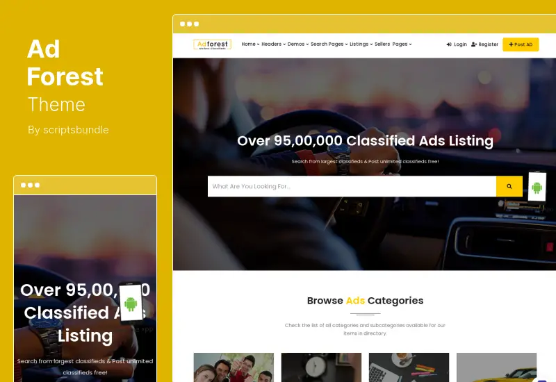 AdForest Teması - Sınıflandırılmış Reklamlar WordPress Teması
