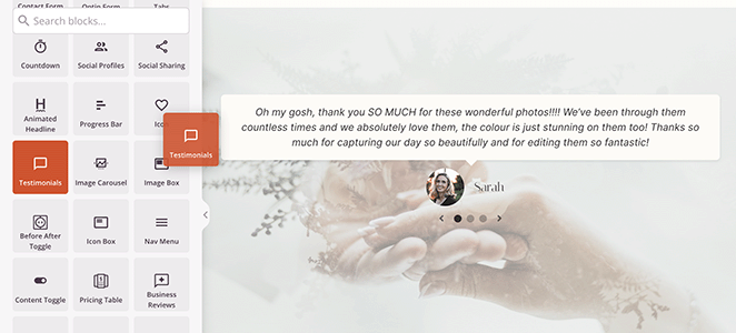 摄影网站感言SeedProd Photography website testimonials