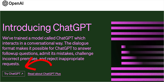 試用 ChatGPT Try ChatGPT