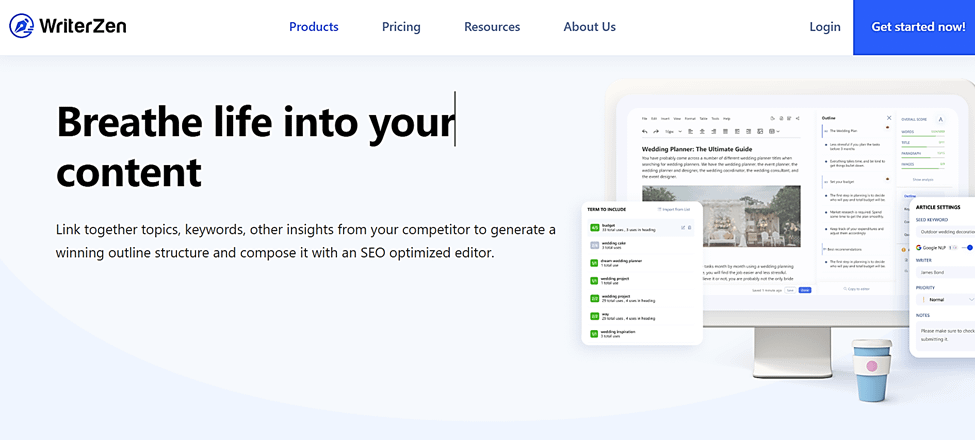 Creatore di contenuti AI alternativo di ChatGPT - WriterZen.