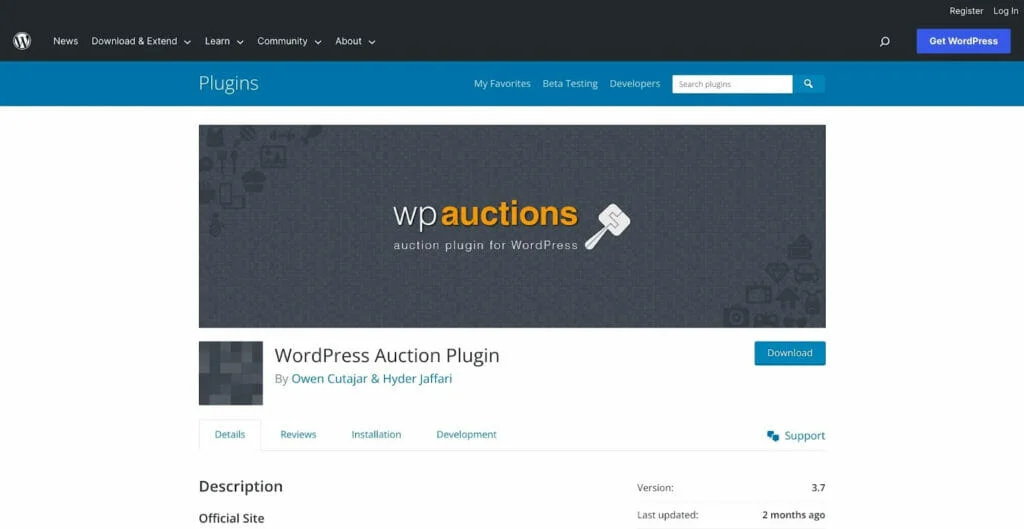 wp auctions - wordpress 拍賣插件