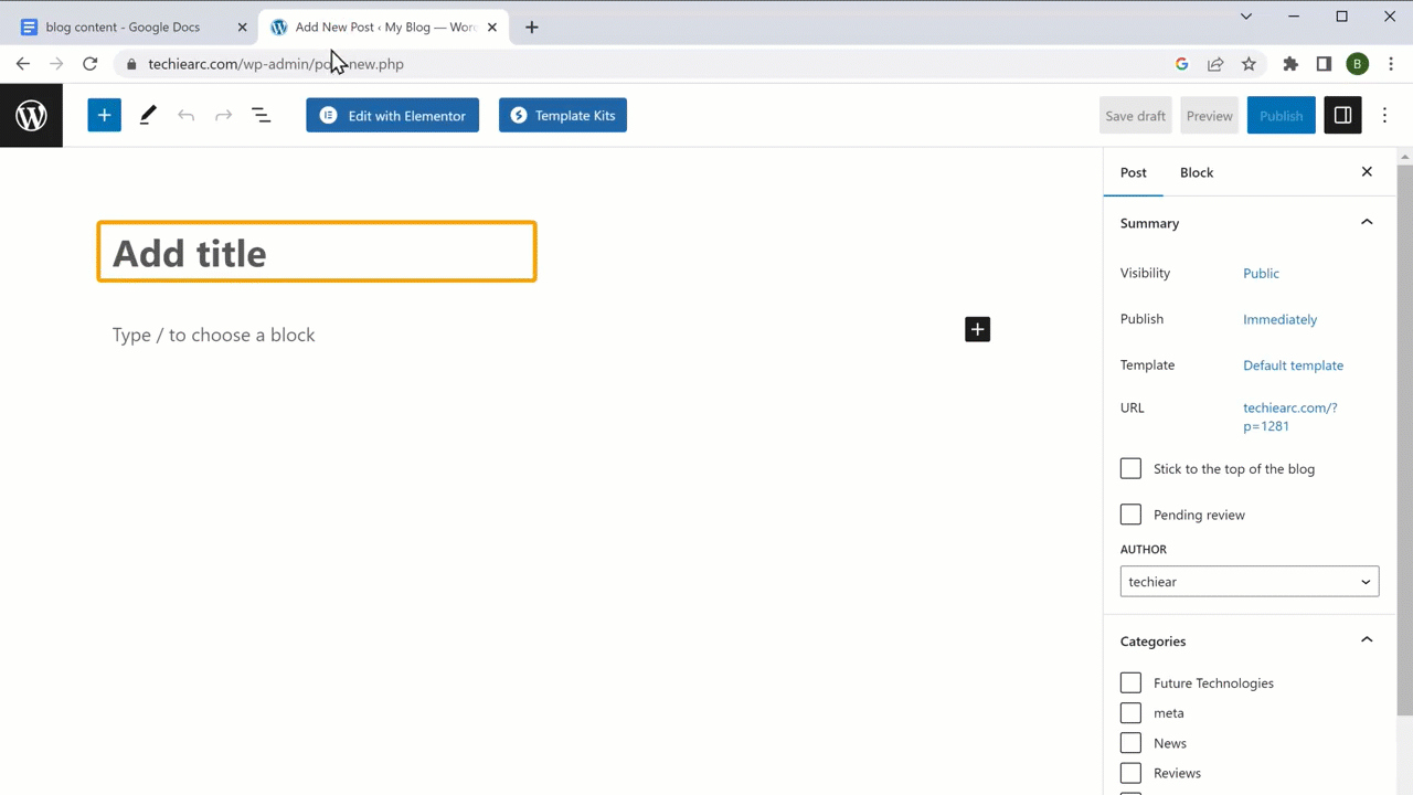 Prześlij treść i obrazy w sekcji Post