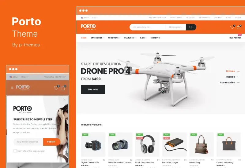 Tema Porto - Tema WordPress e WooCommerce multiuso