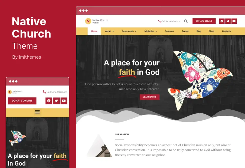 Tema Native Church - Tema WordPress multiuso