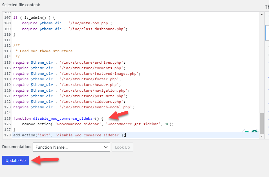 aggiornare funzioni.php