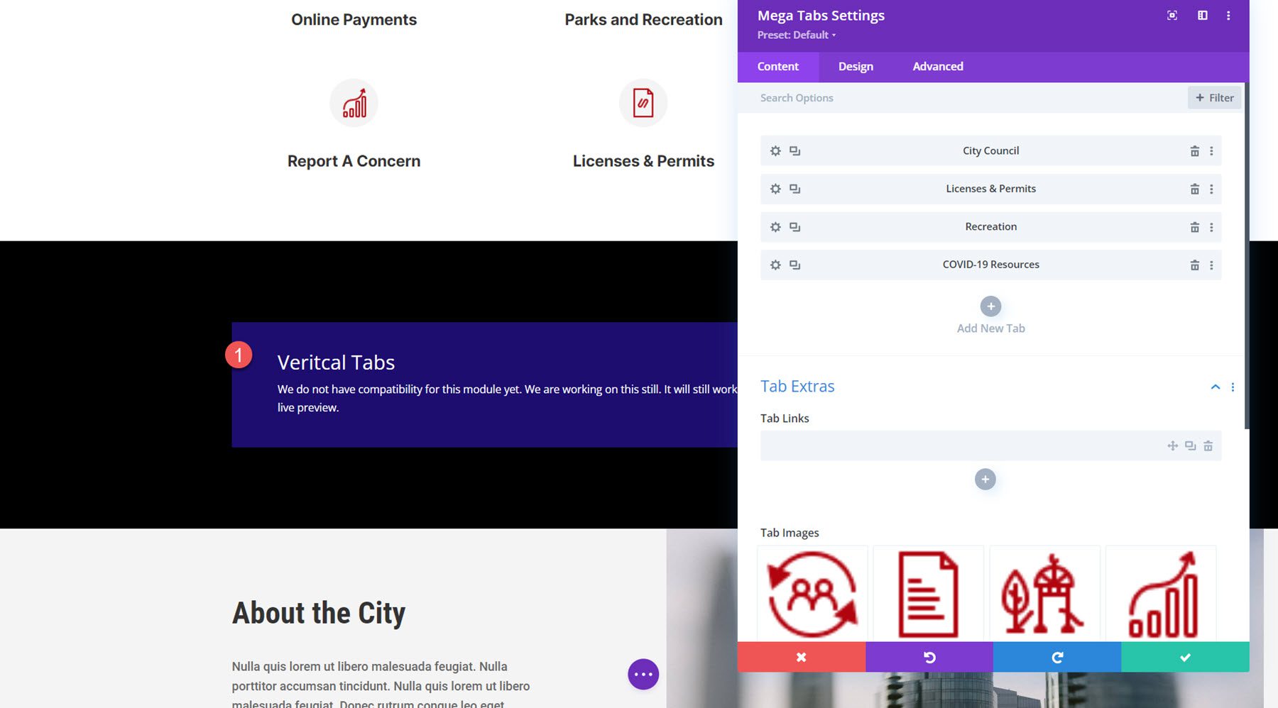 Divi Mega Menu Aggiungi schede Mega al layout