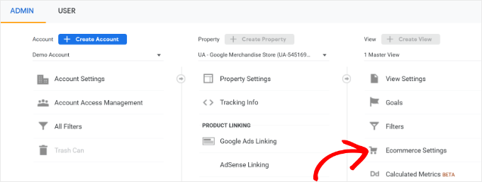 eコマース設定 Ecommerce settings
