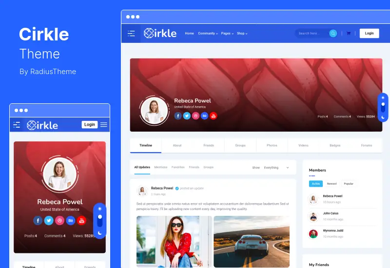 Circle Theme - Sosyal Ağ WordPress Teması