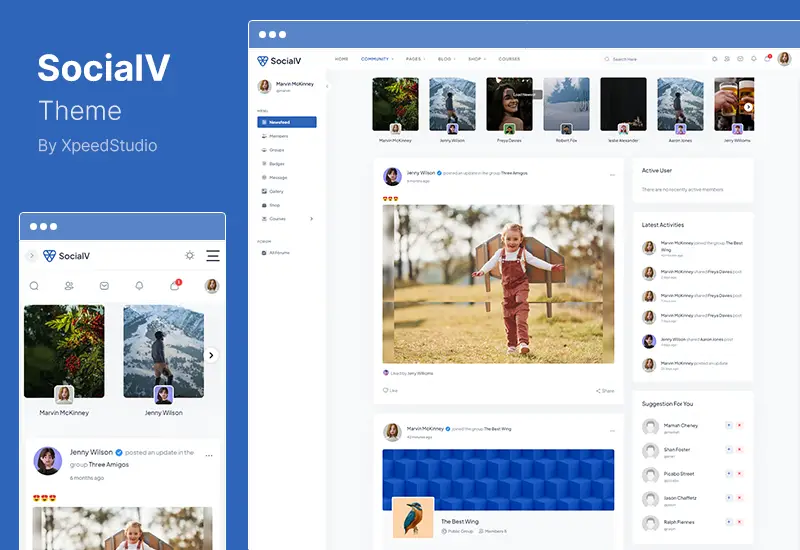 SocialV Teması - Sosyal Ağ ve Topluluk BuddyPress WordPress Teması