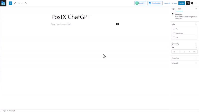 ขอแนะนำ PostX ChatGPT Addon: WordPress AI Content Generator 9 PostX ChatGPT Blogpost Generation