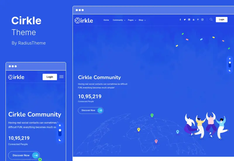 Cirkle Theme - ธีมโซเชียลเน็ตเวิร์ก WordPress