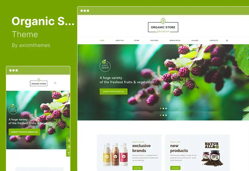 Tema de Tienda Orgánica - Tema de WordPress para Tienda de Productos Ecológicos