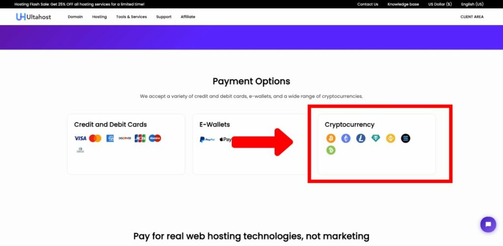 Ultahost ยอมรับการชำระเงินด้วย Bitcoin