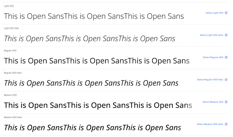 Open Sans - 來源:谷歌字體