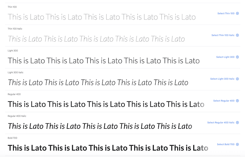 Lato 字體 - 來源:Google Fonts