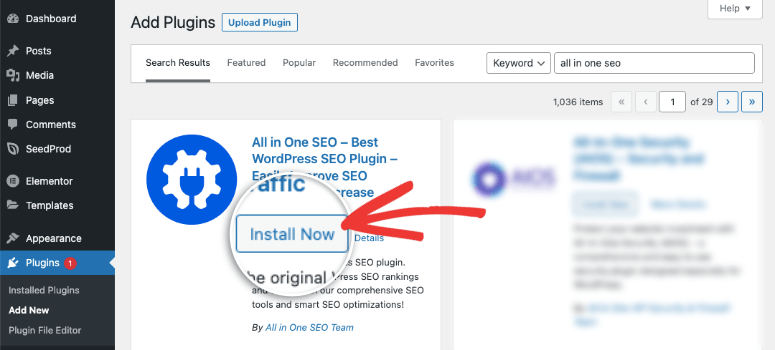 AIOSEO installer le plugin gratuit - IsItWP - Détecteur de thèmes WordPress gratuit AIOSEO install free plugin